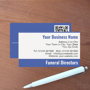 Funeral Directors QR Code Business Card