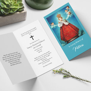 Funeral Divino Nino Jesus Prayer Sympathy Cards 