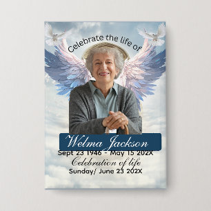 Funeral elegant blue order of service memorial