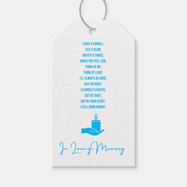 Funeral Favors | Memorial Tags (Front)