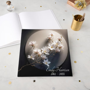 Funeral Flowering Dogwood Tree Branch Guest Book