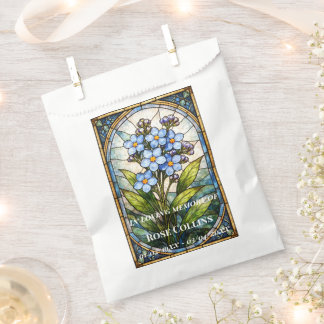 Funeral Forget me Not Stained Glass Memorial Seed Favour Bags