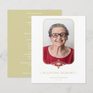 Funeral Golden Effect Ornamental Lace Effect Photo
