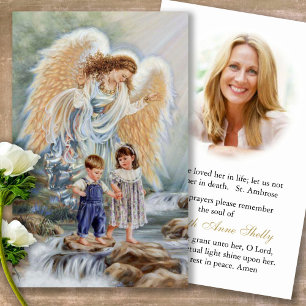 Funeral Guardian Angels Prayer Sympathy Cards
