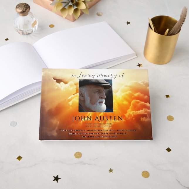 Funeral Guest Book (Front Open)
