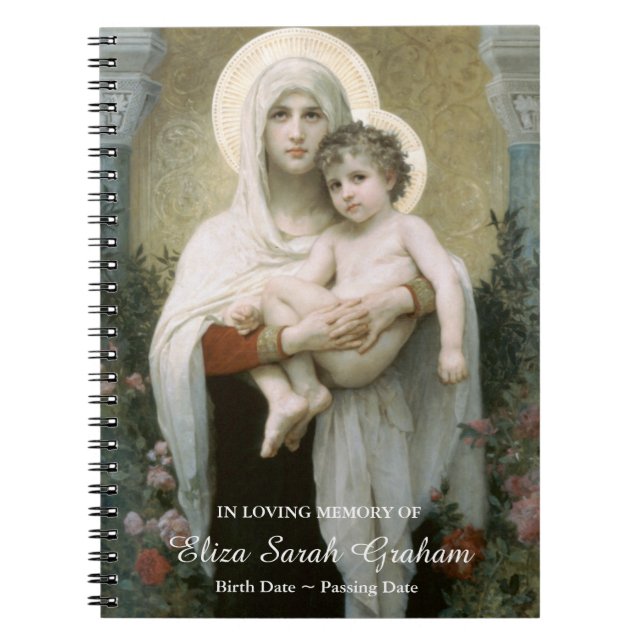 Funeral Guest Book | Madonna of the Roses (Front)