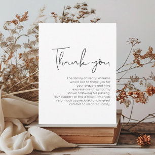 Funeral Handwritten Bereavement Thank You Note 
