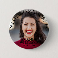 Funeral In Loving Memory Photo Button