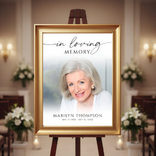 Funeral In Lovng Memory Photo Welcome Sign