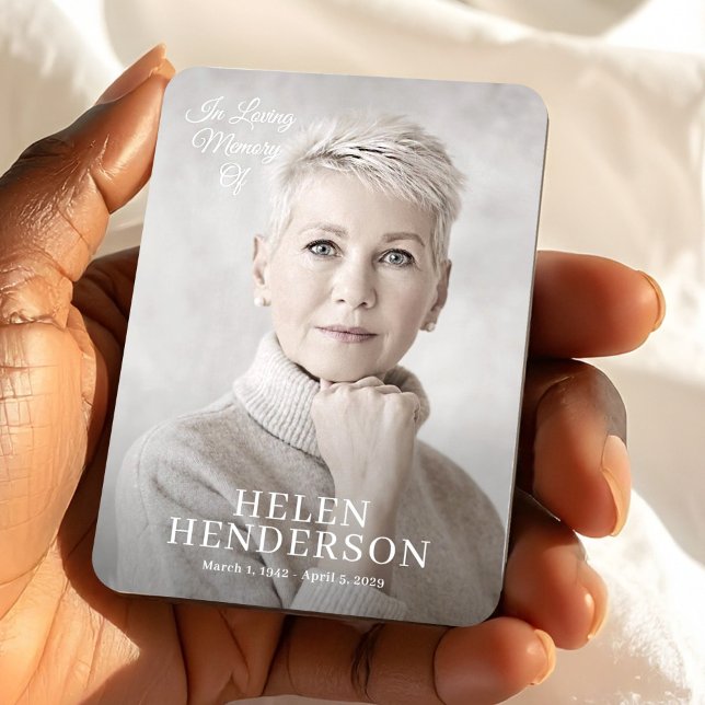 Funeral Keepsake, Mum Memorial Gift, Custom Photo Magnet (In Loving Memory, Photo Memorial Keepsake Custom Magnet, Loss of Mother Gift)