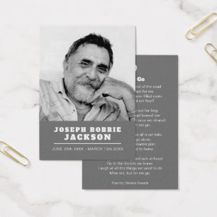 Funeral let me go white dove prayer poem grey card