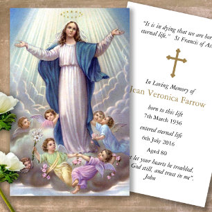 Funeral Loss Secret Rosary Prayer Sympathy Cards