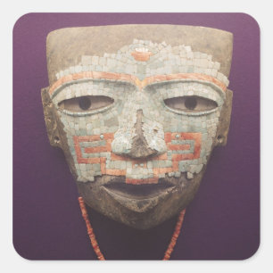Funeral mask from Teotihuacan Square Sticker