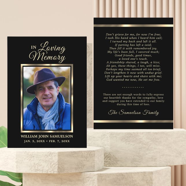 Funeral Mass Service Prayer Thank You Photo Business Card (Creator Uploaded)