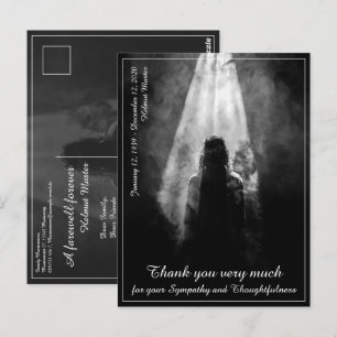 Funeral Meal Menu Card Into the light