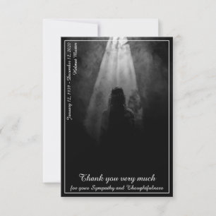Funeral Meal Menu Card Into the light