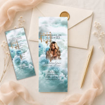 Funeral Memorial Bookmark Photo Favor