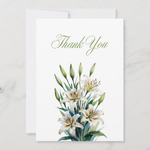 Funeral Memorial Elegant Memorial Thank You Card