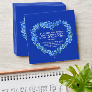 Funeral memorial gift blue forget-me-not seed envelope