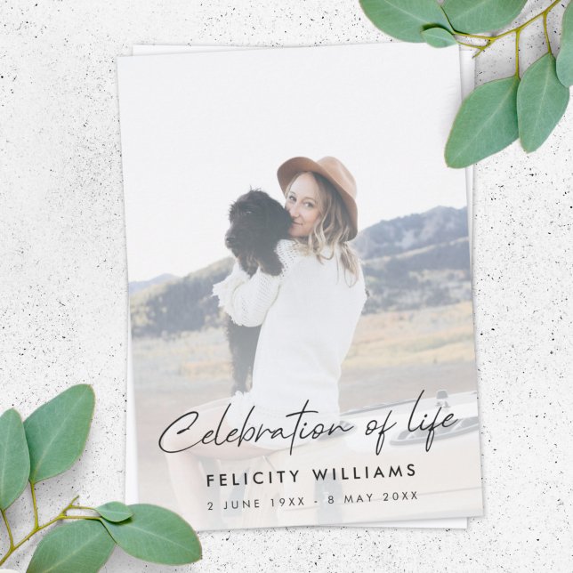 Funeral Memorial | Informal Celebration of Life Invitation (Creator Uploaded)