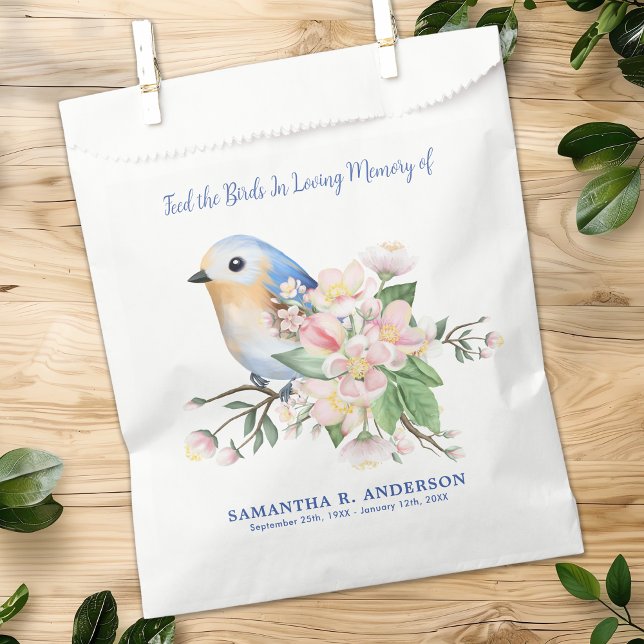 Funeral Memorial Loving Memory Bird Seed Packet Favour Bags (Creator Uploaded)
