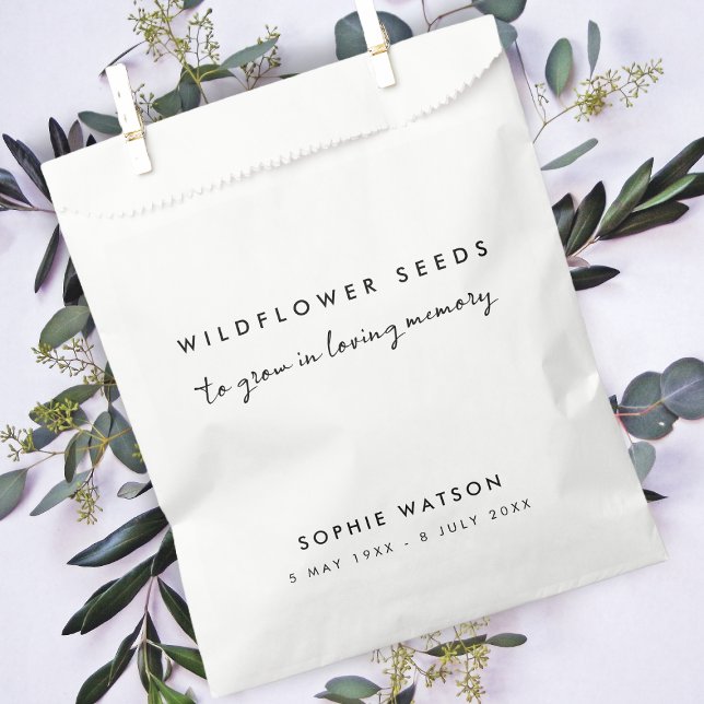Funeral Memorial | Loving Memory Wildflower Seeds Favour Bags (Creator Uploaded)