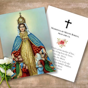 Funeral Memorial Madonna Prayer Sympathy Cards