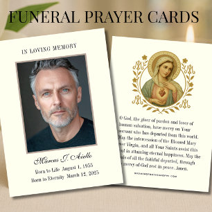 Funeral Memorial Mary Prayer Photo