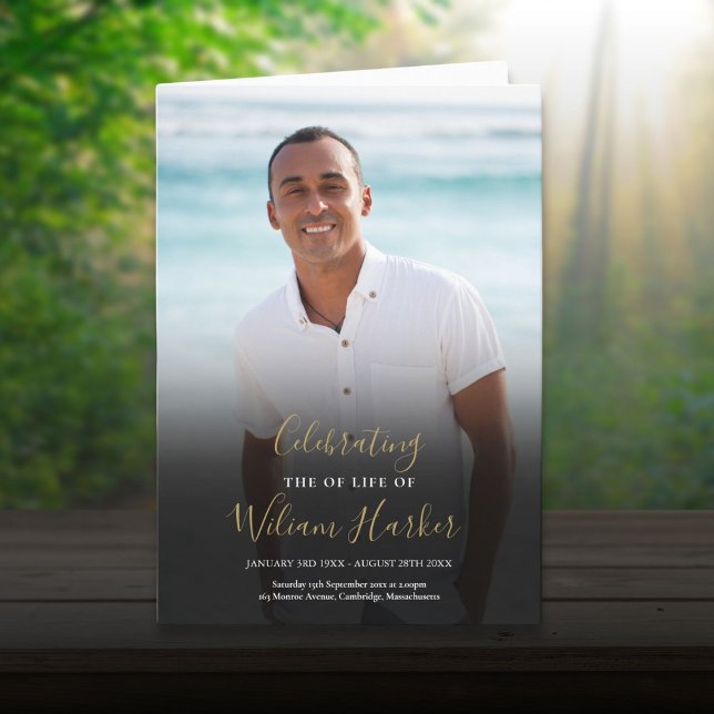 Funeral Memorial Order Of Service Photo Programme (Funeral Memorial Order Of Service Photo Program)