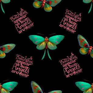 Funeral Memorial Personalised Butterfly Angels Napkin