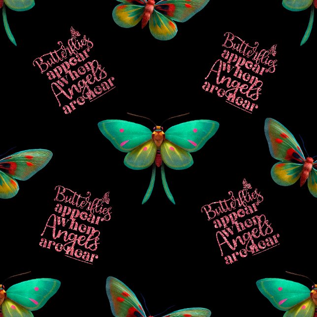 Funeral Memorial Personalised Butterfly Angels Napkin (Creator Uploaded)