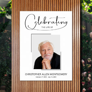 Funeral Memorial Photo Celebration Of Life Poster