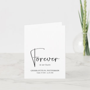 Funeral Memorial Photo Folded Thank You Card