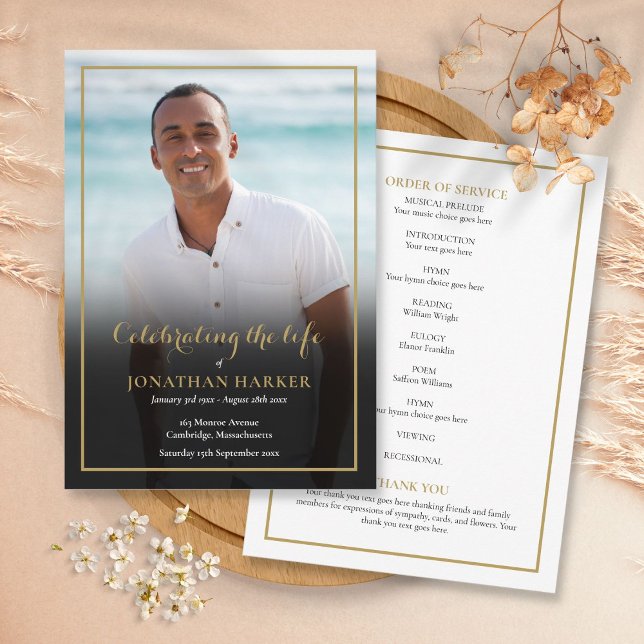 Funeral Memorial Photo Order Of Service Programme (Funeral Memorial Photo Order Of Service Program)