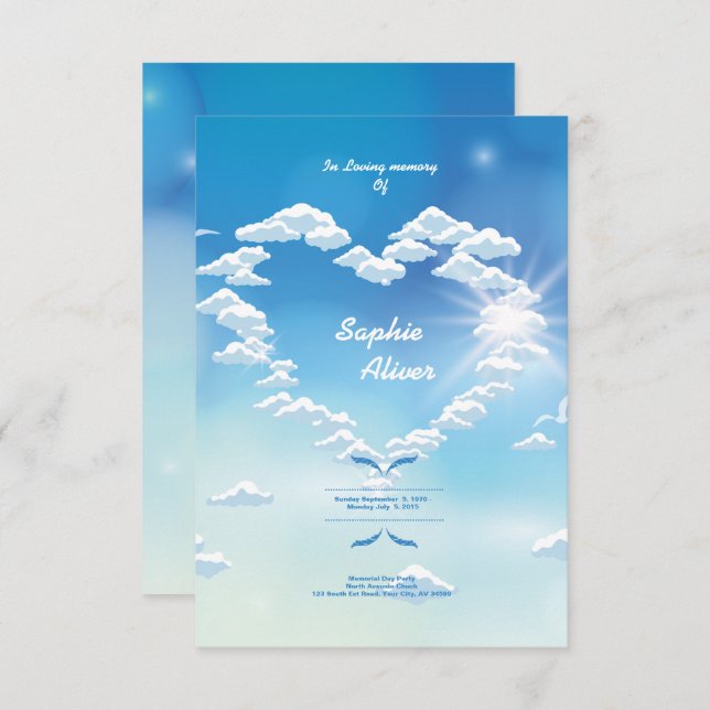 Funeral Memorial Prayer Card (Front/Back)