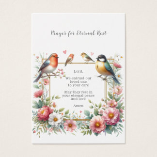Funeral / Memorial Prayer Card for Eternal Rest
