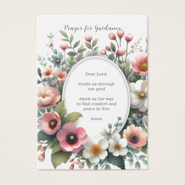 Funeral / Memorial Prayer for Guidance (Front)