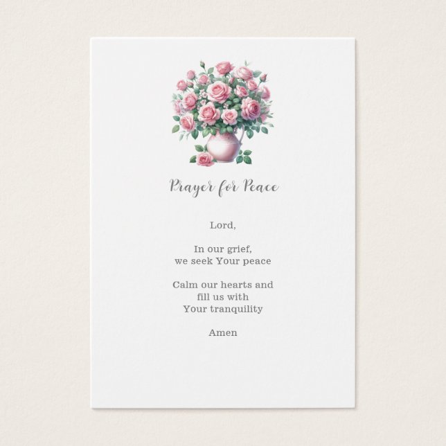 Funeral / Memorial Prayer for Peace (Front)