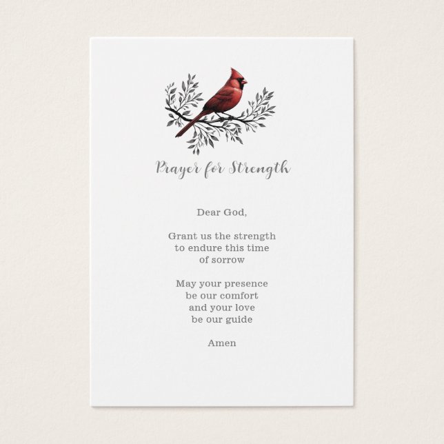Funeral / Memorial Prayer for Strength (Front)