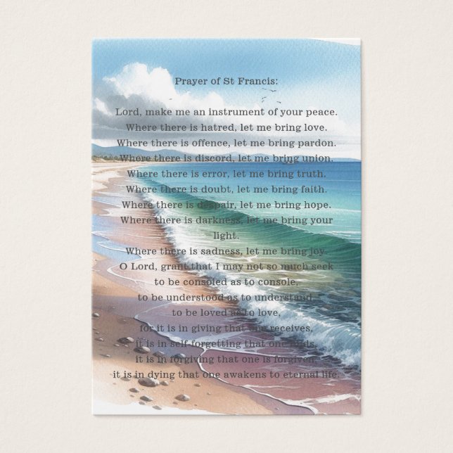 Funeral / Memorial Prayer of St Francis (Front)