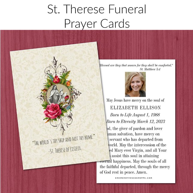  Funeral Memorial Prayer St. Therese (Creator Uploaded)
