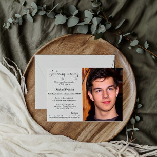 Funeral, memorial service, celebration of life invitation