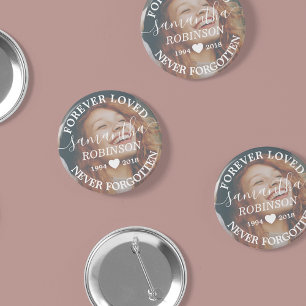 Funeral Memorial Vigil Photo 6 Cm Round Badge