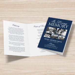 Funeral Obituary Order of Service 5 Photo Program Programme