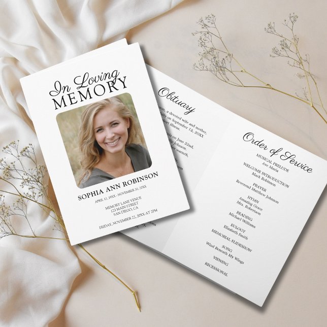Funeral Obituary Order of Service Photo Program Programme (Creator Uploaded)