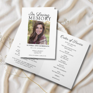 Funeral Obituary Order of Service Photo Program Programme