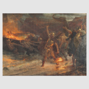 Funeral of a Viking (by Frank Dicksee) Tissue Paper