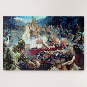 Funeral of a Viking Warrior Sigurd and Brynhild Jigsaw Puzzle