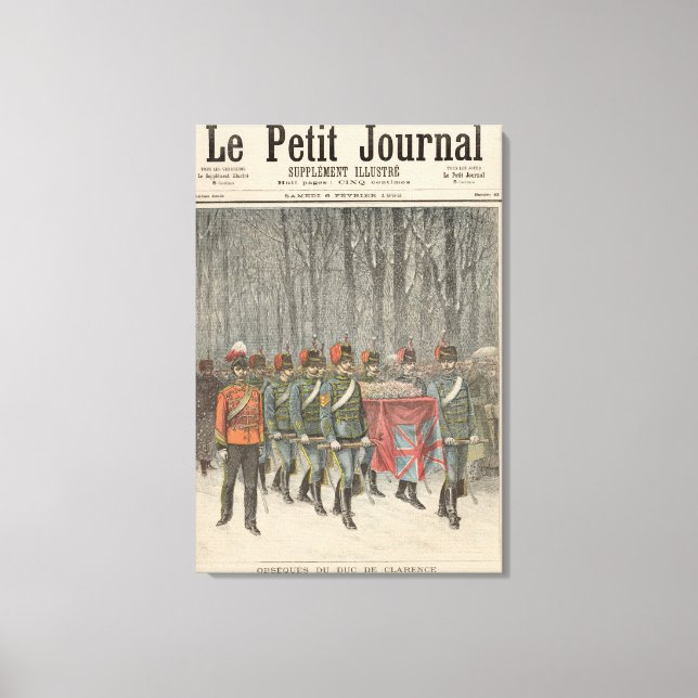 Funeral of Albert Victor  Duke of Clarence Canvas Print (Front)