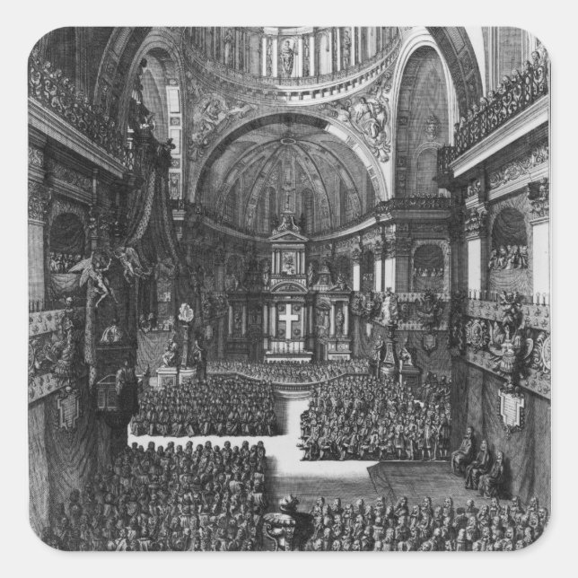 Funeral of Marie-Louise d'Orleans  Queen of Square Sticker (Front)